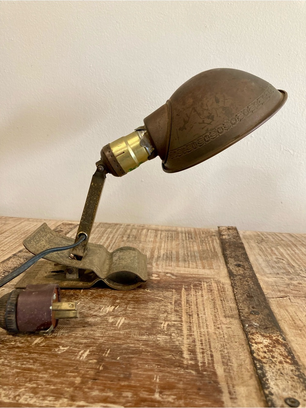 Vintage Faberware Adjusto-Lite Gooseneck Ornate Clamp Desk Lamp Mixed Parts! - Picture 5 of 16